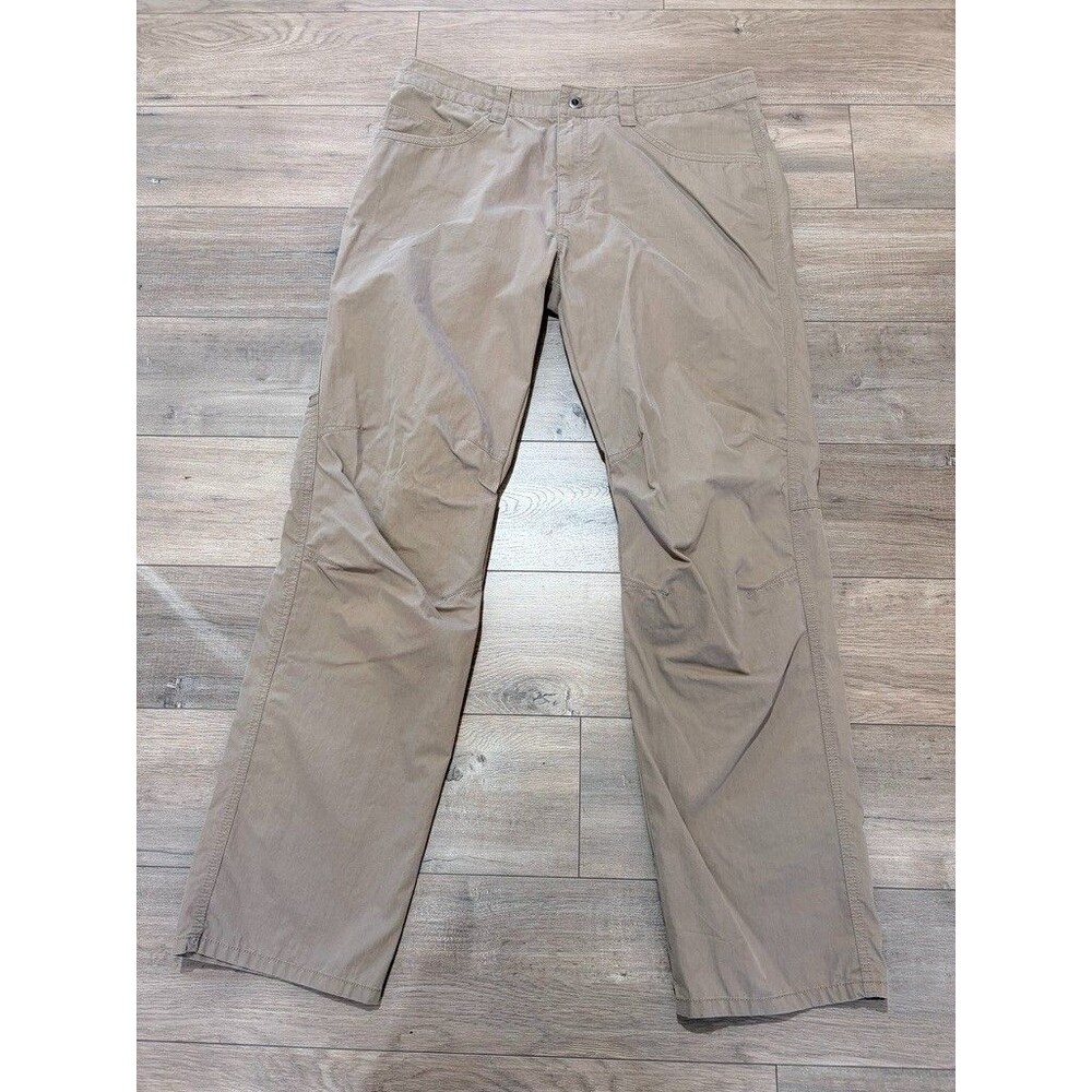 Patagonia Tenpenny Rock Pants Mens 36x34 Tan Organic Cotton Hike Climb 56835